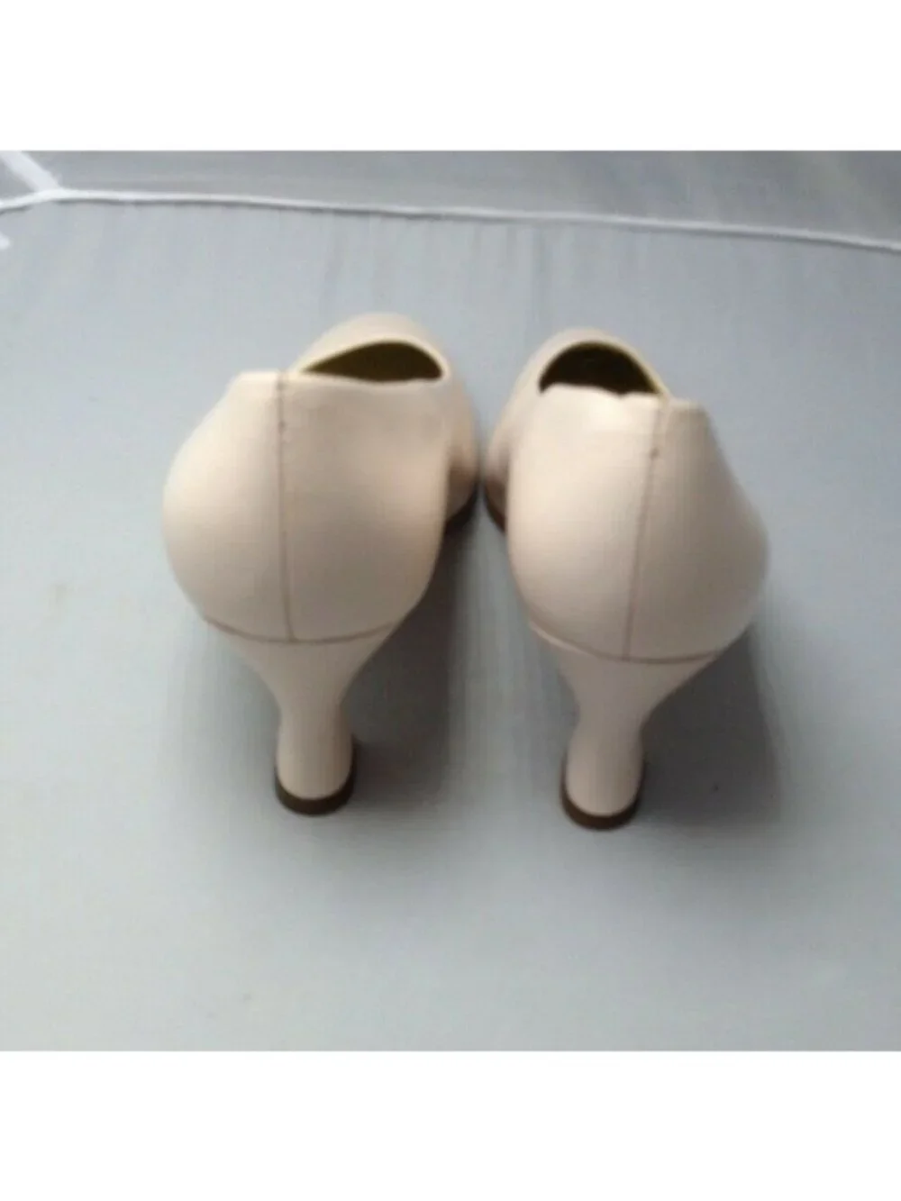 Nine West Womens Soft Powder Pink Leather Heels Pumps Size 9